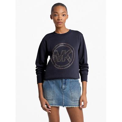 Michael Kors Embellished Logo Cotton Blend Sweatshirt Red XS