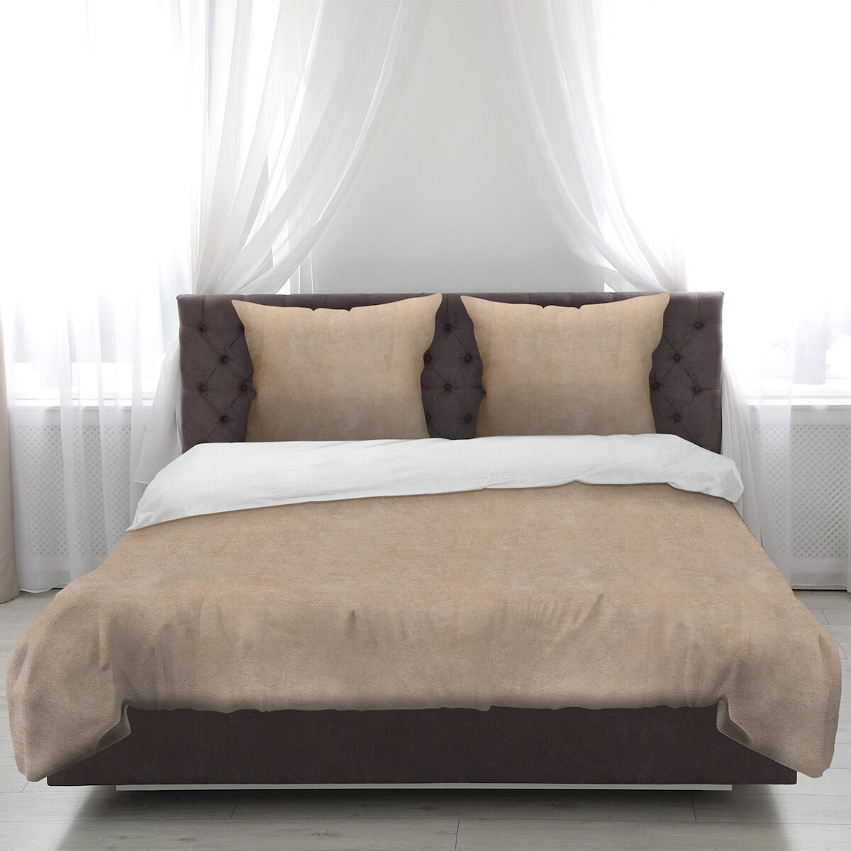 Bestlivings Bettwäsche Cashmere Touch - 80x80+135x200 cm - Beige / Taupe Image