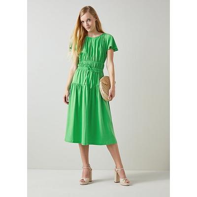 Chloe Green Cotton-Lenzing Ecovero Viscose Dress, Green