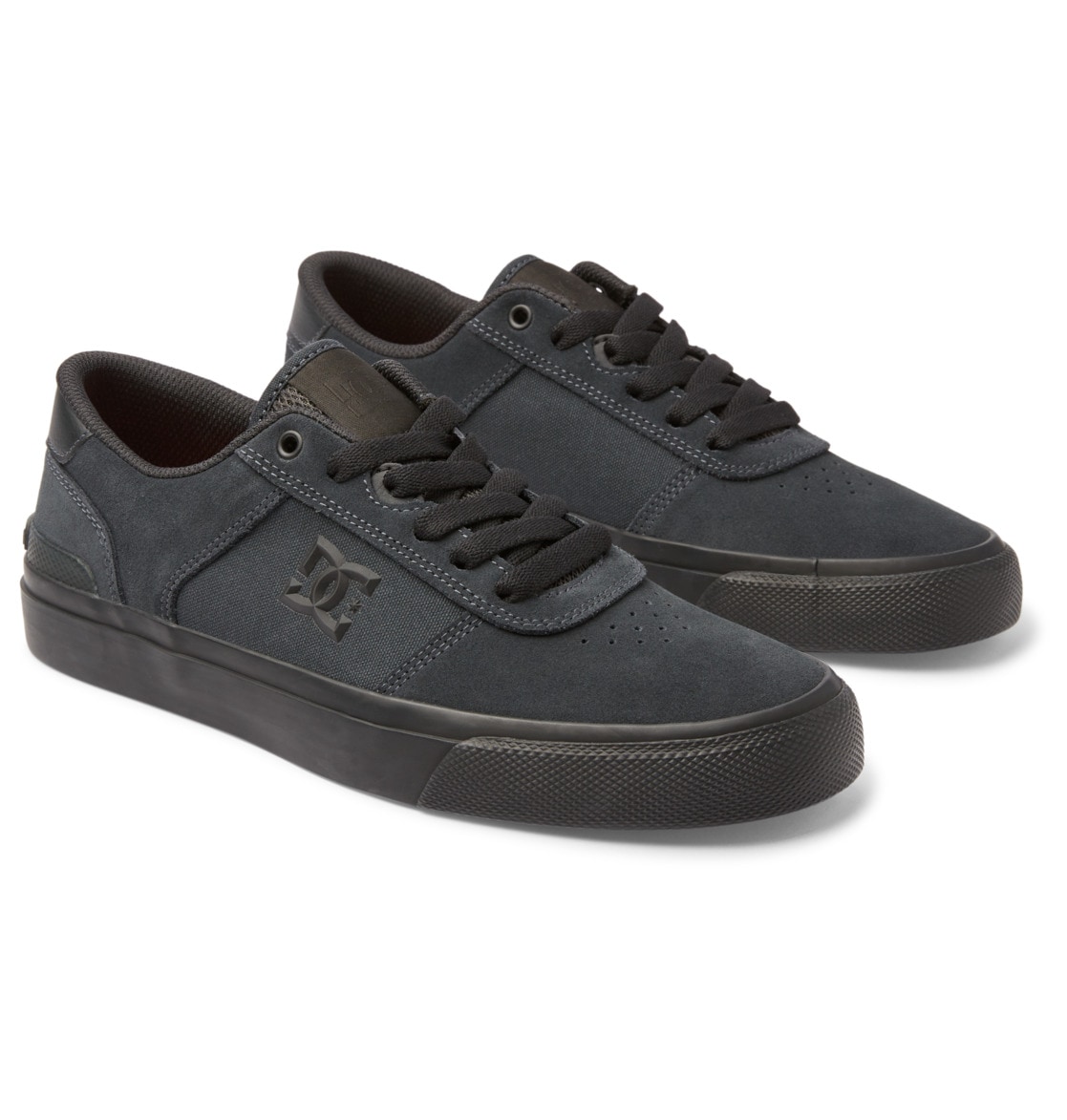 Skateschuh DC SHOES "Teknic S", Herren, Gr. 9,5(42,5), grau (grau, schwarz, grau), Obermaterial: Leder [Kuh] / Futter: Textil / Außensohle: Gummi, Schuhe