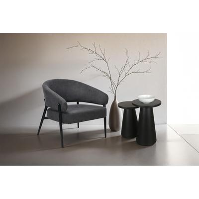 Beistelltisch BYLIVING "Cone", schwarz (schwarz, schwarz, schwarz), H:50cm, Tische, aus Massivholz in schwarz oder white wash, verschiedenen Größen Image