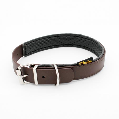 Heim Halsband weich gefüttert braun 32-39cm Halsumfang, 19mm breit Hund