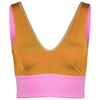 MYMARINI - Women's Yoga Top Shine - Bikini-Top Gr L rosa Image