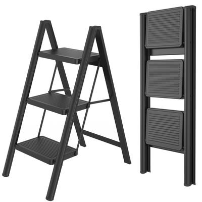 TEMU Folding Ladder Wide Step Small Ladder Folding Ladder Metal Household Ladder Load-bearing Up To 270 Kg Image