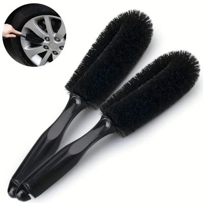 TEMU 1pc Car Wheel Brush, Car Wash, Tire Brush, Special Washing Tool, Tire Rim Cleaning Brush, Multifunctional Hair Brush For Car Image