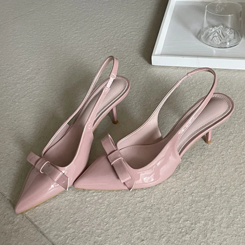 Eilyken Neue Design Pumps Schmetterling-knoten Frauen Pumpen Sexy Spitz Dünne Fersen Stripper Party Schuhe Große Größe 35-43