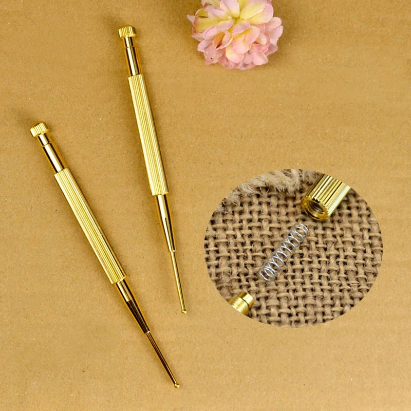 Reines Kupfer Akupressur Stift Elastische Ohr Akupunkturpunkt Massage Stick Verbessern Sehvermögen Akupunktur Punkt Massage Entspannen Körper Image