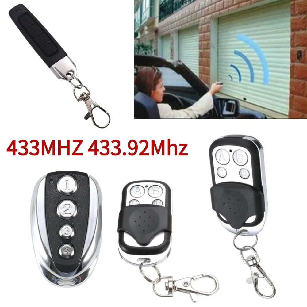 Universal 4 Tasten Garagentoröffner Fernbedienung Sender ABCD 433 MHz Klon Festes Lernen Rolling Code Duplikator Garage Image