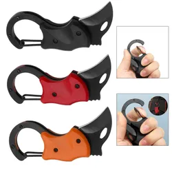 Porte-clés de poche d'autodéfense pour outil extérieur, mini coupe-mousqueton pliant, couteaux à griffes pliantes, boîte ouverte, petit renard de poche, transport de courrier