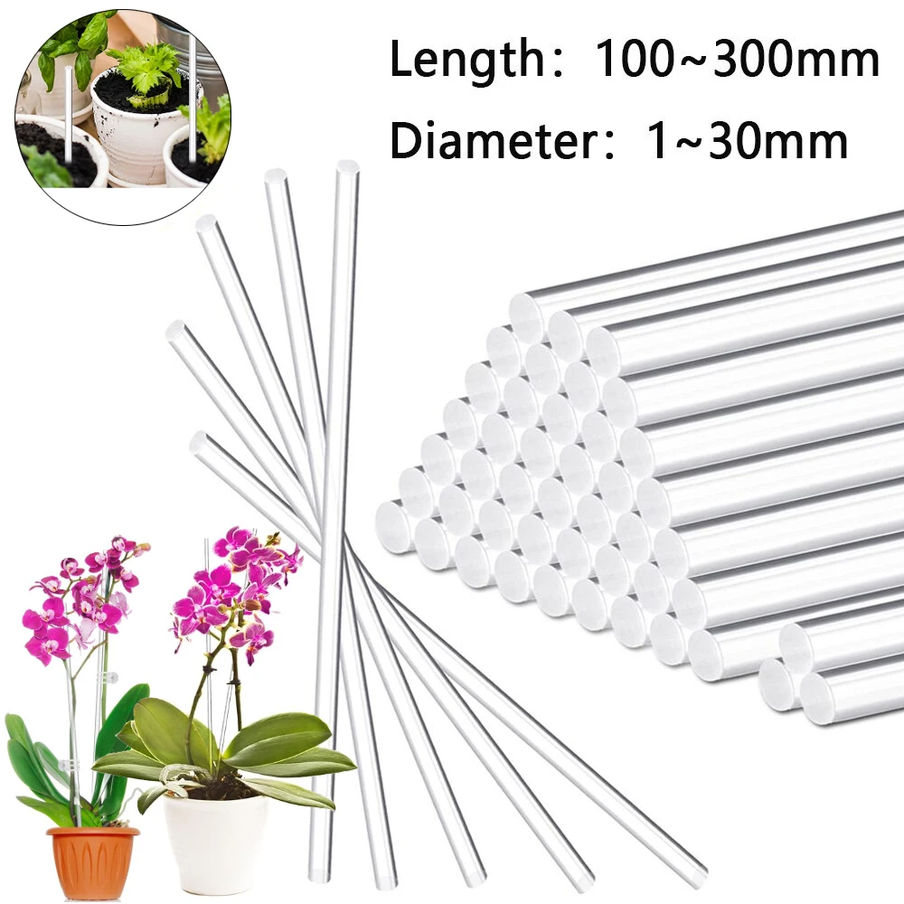 1/5/10 pièces de tiges rondes en acrylique transparent, matériau de construction DIY pour modèles, adaptées aux accessoires de matériaux