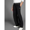 Jerseyhose KANGAROOS, Damen, Gr. 38, N-Gr, schwarz-weiß (schwarz, weiß), Sweatware, Obermaterial: 95% Baumwolle, 5% Elasthan, unifarben mit Farbeinsatz, unifarben, bedruckt, casual, lässig geschnitten lang, Hosen, Wide-Leg mit Logobund
