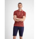 Poloshirt LERROS "LERROS Herren Poloshirt, gestreift", Herren, Gr. XXL, earth rot, 100% Baumwolle, ohne Ausschnitt, Kurzarm, Shirts