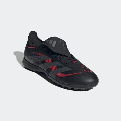 Fußballschuh ADIDAS PERFORMANCE "PREDATOR LEAGUE FOLD-OVER TONGUE TF", Gr. 43, core schwarz, grau four, lucid rot, Synthetik, sportlich, Schuhe Image