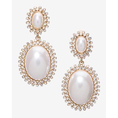 Boston Proper - White - Large Pearl Drop Earring