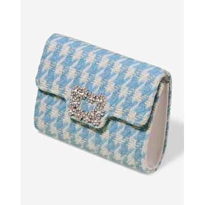 Boston Proper - Blue White - Tweed Clutch Blue/White