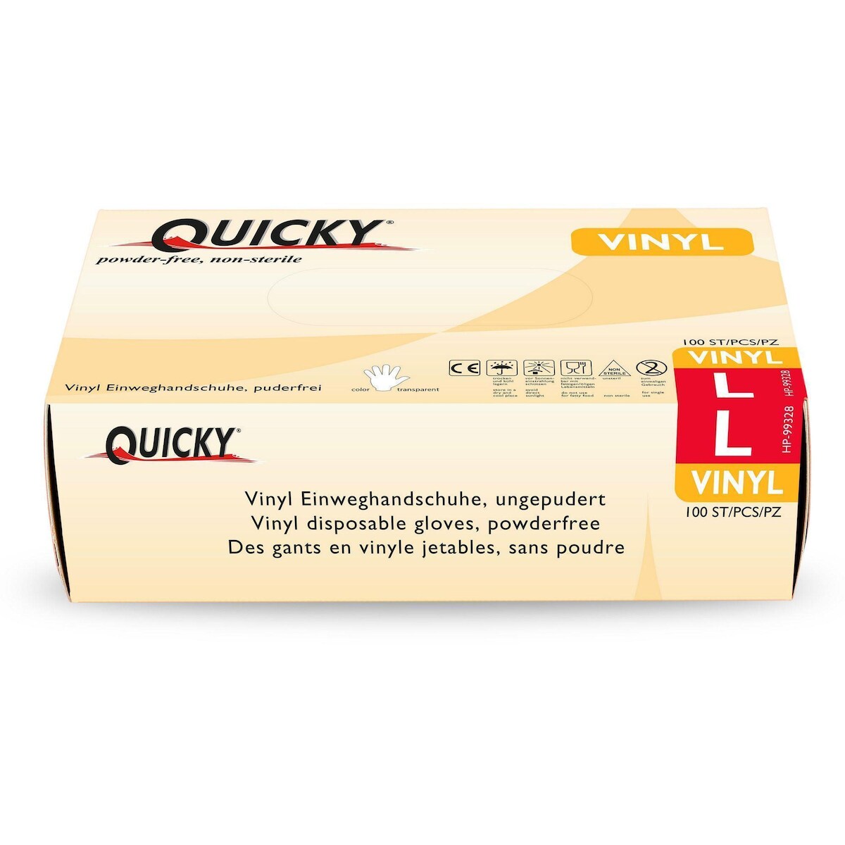 Plock GmbH Quicky Vinylhandschuhe - transparent - puderfrei - Gr.XL - 1000 Einmalhandschuhe Image