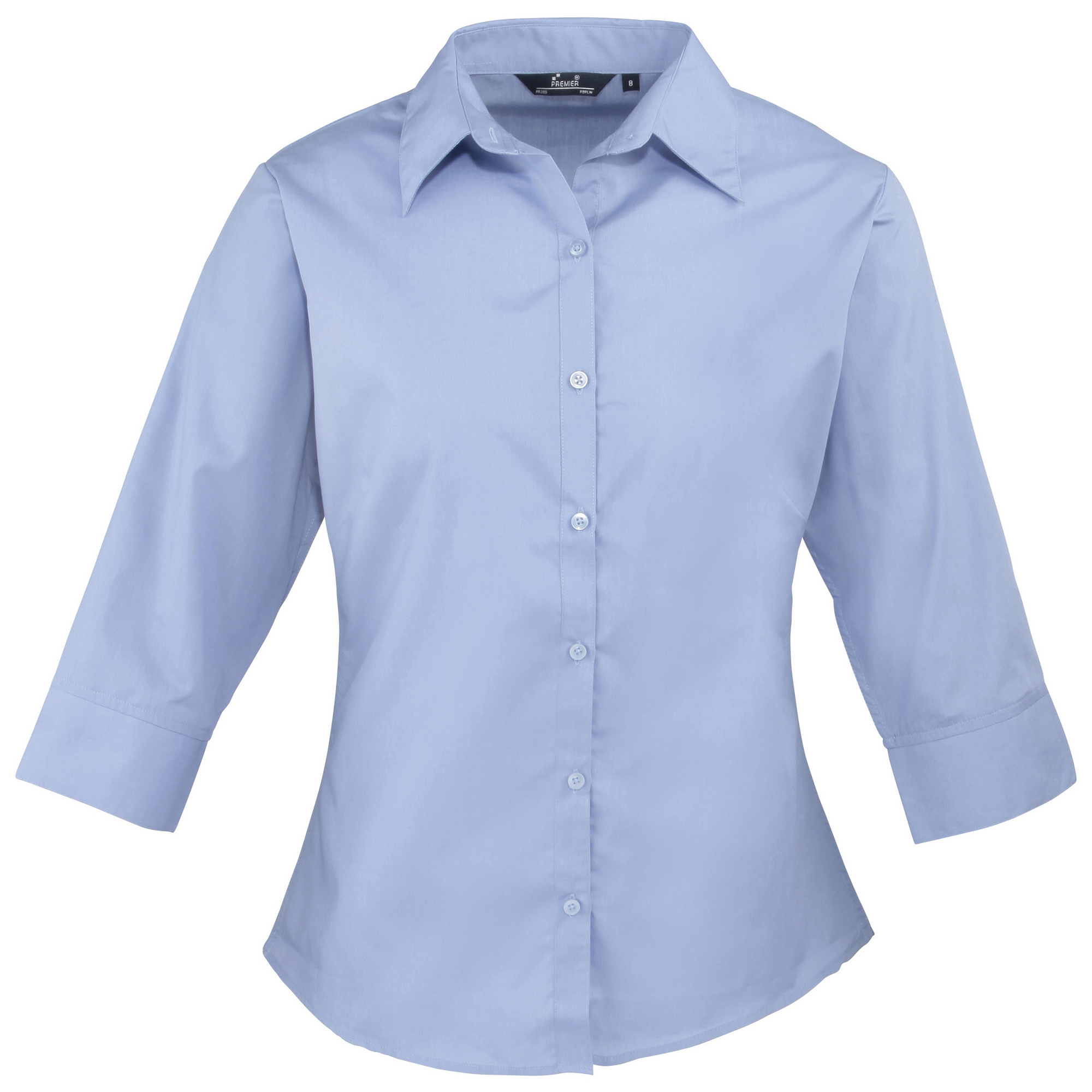 Premier - Bluse für Damen 3/4 Ärmel (Mittelblau) Image