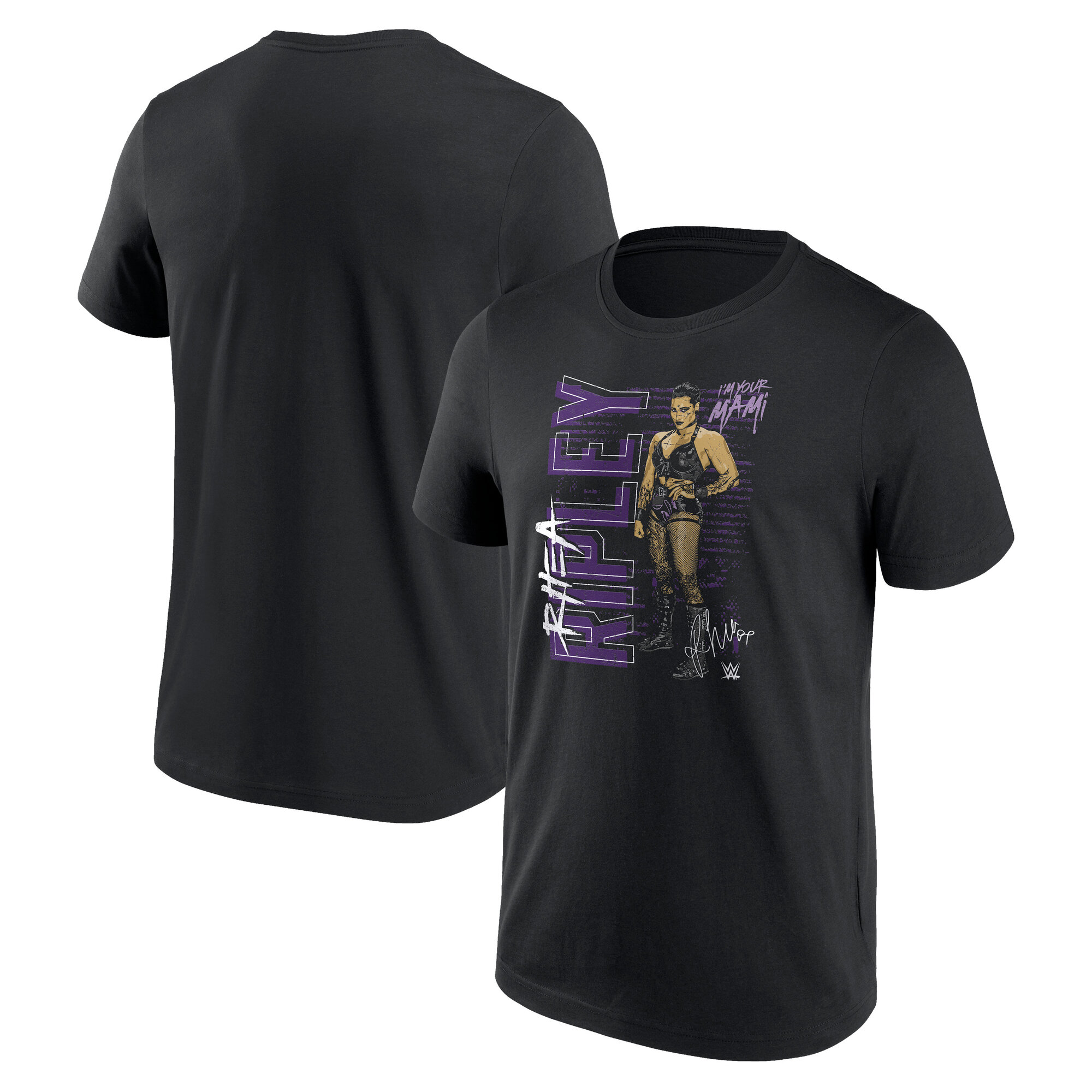 WWE Rhea Ripley Vertical T-Shirt - Schwarz - Herren Image