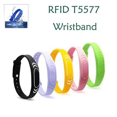 3/5PCS T5577 Rewritable Adjustable Wristband RFID Smart Chip Bracelet 125MHZ Clone ID Token Tag