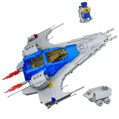 Gobricks MOC Classic Spacecraft Bricks Model Classic Space Ship Discovery Building Blocks Galaxy