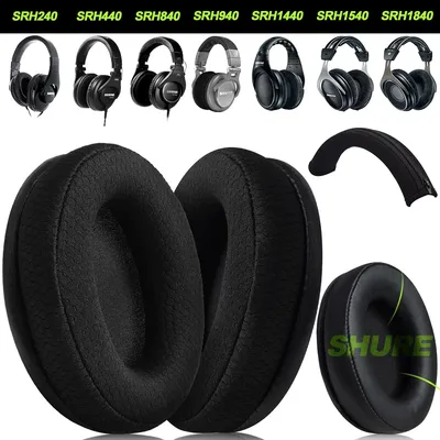 Replacement Foam Ear Pads for Shure SRH240 SRH440 SRH840 SRH940 SRH1440 SRH1540 SRH1840 memory foam Earpads Protein Leather