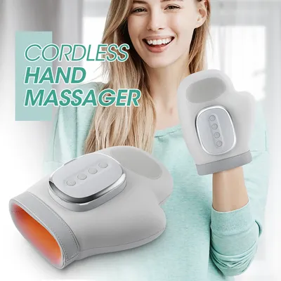 Electric Hand Massager Cordless Hand Massager with Vibration and Heat Air Compression Finger