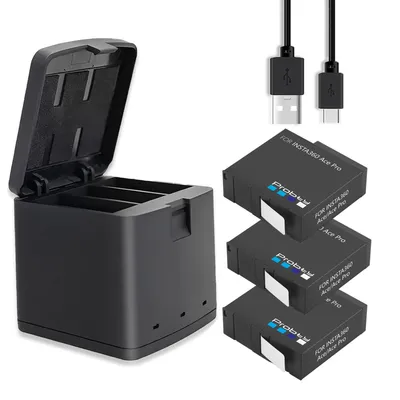 2200mAh Battery For Insta360 Ace Pro Ace Insta360 Ace Pro 2+3-Slots LED Charger For Insta360 Ace Pro