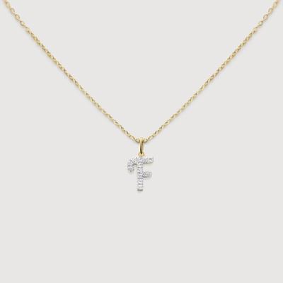 Diamond Initial F Necklace