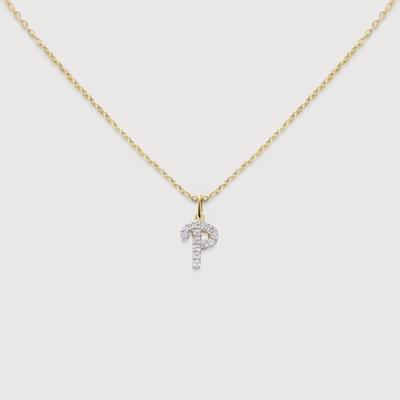 Diamond Initial P Necklace