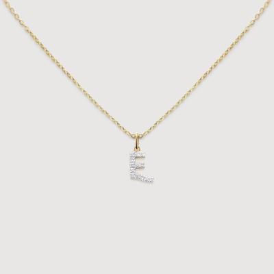 Diamond Initial E Necklace