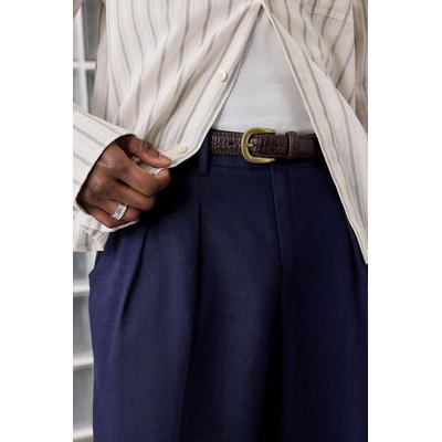 Loom Brown Croc Belt - Brown M/L at Urban Outfitters