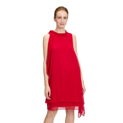 Cocktailkleid VERA MONT "Vera Mont Cocktailkleid ohne Arm", Damen, Gr. 46, Normalgrößen, rot (rot rose), Chiffon, Obermaterial: 100% Polyester. Futter: 100% Polyester., feminin, figurumspielend kurz, amerikanischer Ausschnitt, ohne Ärmel, Kleider,... Image