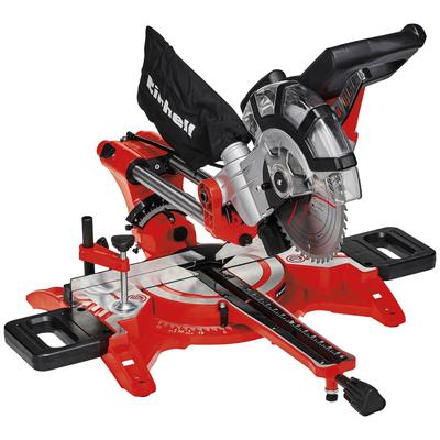 Zug-, Kapp- und Gehrungssäge EINHELL "TC-SM 2131/1 Dual", rot (rot,schwarz), B:455mm H:393mm L:717mm, Sägemaschinen, 150