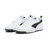 Sneaker PUMA "Rebound V6 Low Sneakers Erwachsene", Gr. 45, schwarz-weiß (weiß schwarz transparent), Obermaterial: Textil, Synthetik; Futter: Textil; Laufsohle: Gummi, Schuhe