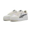 Sneaker PUMA "Carina Street Snake Chic Sneakers Damen", Gr. 40, schwarz-weiß (weiß schwarz alpine snow), Obermaterial: Synthetik, Kuhleder, Textil; Futter: Textil; Innensohle: Textil; Laufsohle: Gummi, Schuhe
