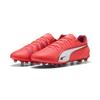Fußballschuh PUMA "KING MATCH FG/AG Fußballschuhe Erwachsene", Gr. 46, glowing rot weiß fire, Obermaterial: Synthetik, Textil; Futter: Textil; Innensohle: Textil; Laufsohle: Synthetik, Schuhe