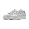 Sneaker PUMA "Court Classic Sneakers aus Wildleder Erwachsene", Gr. 43, weiß glacial gray gold, Obermaterial: Synthetik, Kuhleder; Futter: Textil, Synthetik; Innensohle: Textil; Laufsohle: Gummi, Schuhe