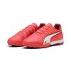 Fußballschuh PUMA "KING MATCH TT Fußballschuhe Erwachsene", Gr. 47, glowing rot weiß fire, Obermaterial: Textil, Synthetik; Futter: Textil; Innensohle: Textil; Laufsohle: Gummi, Schuhe