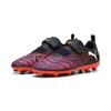 Fußballschuh PUMA "FUTURE 8 PLAY V FG/AG RB Fußballschuhe Kinder", Kinder, Gr. 36, schwarz, weiß glowing rot, Obermaterial: Textil, Synthetik; Futter: Textil; Innensohle: Textil; Laufsohle: Gummi, Schuhe