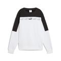 Sweatshirt PUMA "Around The Block Crewneck Damen", Damen, Gr. XL, weiß, Obermaterial: 34% Polyester, 66% Baumwolle; Rippe: 97% Baumwolle, 3% Elasthan, comfort fit, Rundhals, Langarm, Sweatshirts