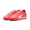 Fußballschuh PUMA "KING MATCH Futsalschuhe Erwachsene", Gr. 48, glowing rot weiß fire, Obermaterial: Textil, Synthetik; Futter: Textil; Innensohle: Textil; Laufsohle: Gummi, Schuhe