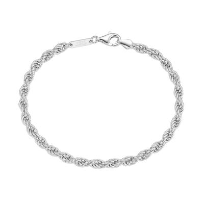 Armband "Kordelkette massiv, Silber 925" Gr. 21, silber, GIORGIO MARTELLO MILANO, Armbänder, Herren, 21cm, Silber 925 (S