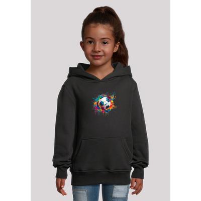 Kapuzenpullover F4NT4STIC "Fußball Bunt Splash", Mädchen, Gr. 158/164, schwarz, Obermaterial: 65% Baumwolle, 35% Polyester, casual, relaxed fit, Langarm, Pullover, Premium Qualität Image