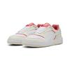 Sneaker PUMA "PUMA Doublecourt Erwachsene", Gr. 46, weiß warm peach frost rot, Obermaterial: Kuhleder, Textil, Synthetik; Futter: Textil; Innensohle: Synthetik; Laufsohle: Gummi, Schuhe