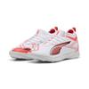 Fußballschuh PUMA "ULTRA 5 MATCH TT Mid Fußballschuhe Jugendliche", Kinder, Gr. 34.5, weiß schwarz glowing rot, Obermaterial: Textil, Synthetik; Futter: Textil, Synthetik; Innensohle: Textil; Laufsohle: Gummi, Schuhe