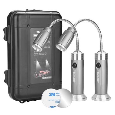 IMAGE BBQ Grill Light Portable Camping LED Flashlight Goose Neck Outdoor Lamp (2 Pack) - Length: 9"