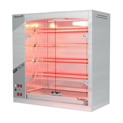 Doregrill MAG 40/4 S ELECTRIC MAG S Series Electric 4 Spit Rotisserie w/ 16 Bird Capacity, 220v, Silver