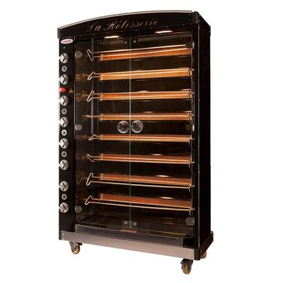 Doregrill MAG40/8GAS NG MAG Series Gas 8 Spit Rotisserie w/ 40 Bird Capacity, Natural Gas, Black, Gas Type: NG, 208/220 V