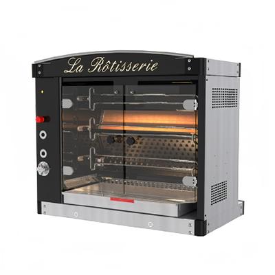 Doregrill MAGFLAM40/3GAS NG MAGFLAM Series Gas 3 Spit Rotisserie w/ 21 Bird Capacity, Natural Gas, Black, Gas Type: NG, 208/220 V