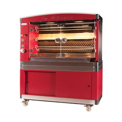 Doregrill MAGFLAM58/3 LP MAGFLAM Series Gas 3 Spit Rotisserie w/ 21 Bird Capacity, Liquid Propane, Black, Gas Type: LP, 208 V